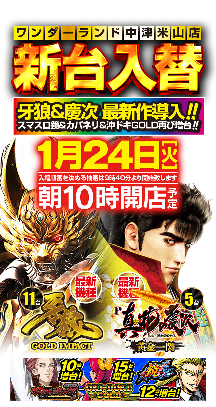 ワンダーランド新台入替